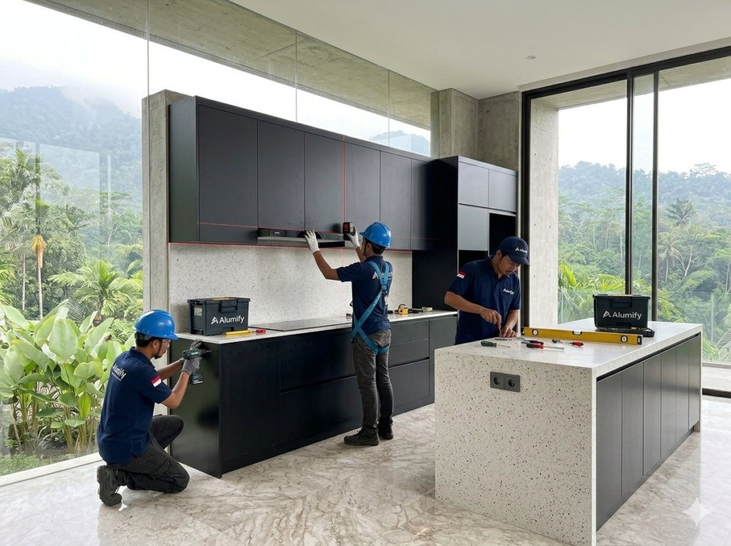 toko aluminum pemasangan jasa pembuatan kitchen set aluminium jakarta tangerang bekasi depok bogor 4