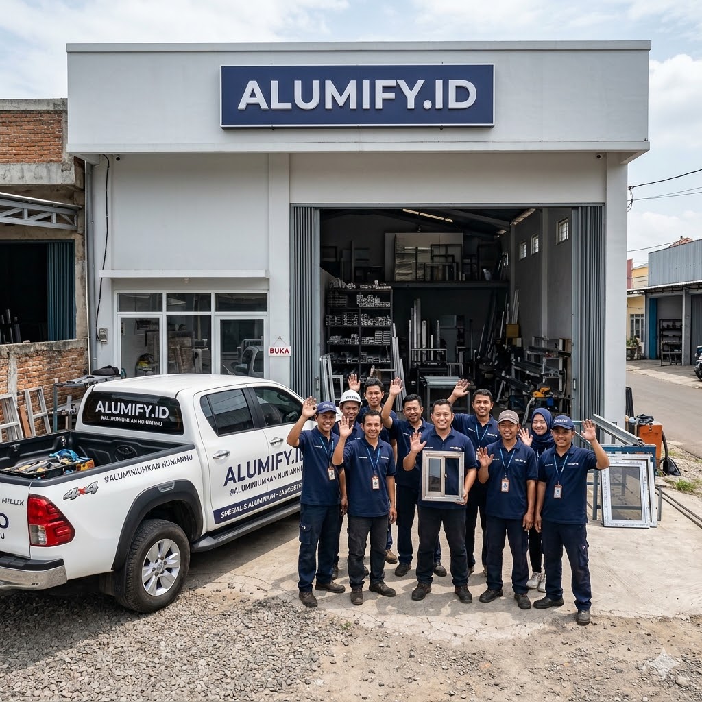 toko aluminium terdekat alumify tim alumify jasa pembuatan pintu jendela kitchenset aluminium jakarta tangerang bogor depok bekasi