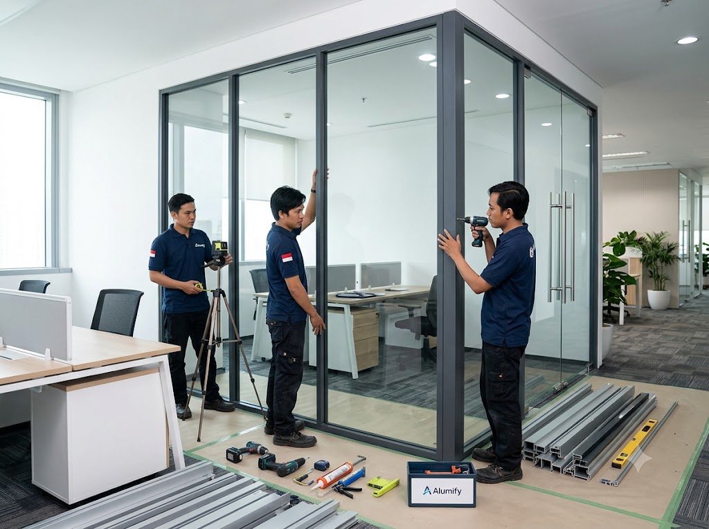 jasa pemasangan pintu kaca tempered kokoh jakarta bogor tangerang bekasi toko aluminium 2