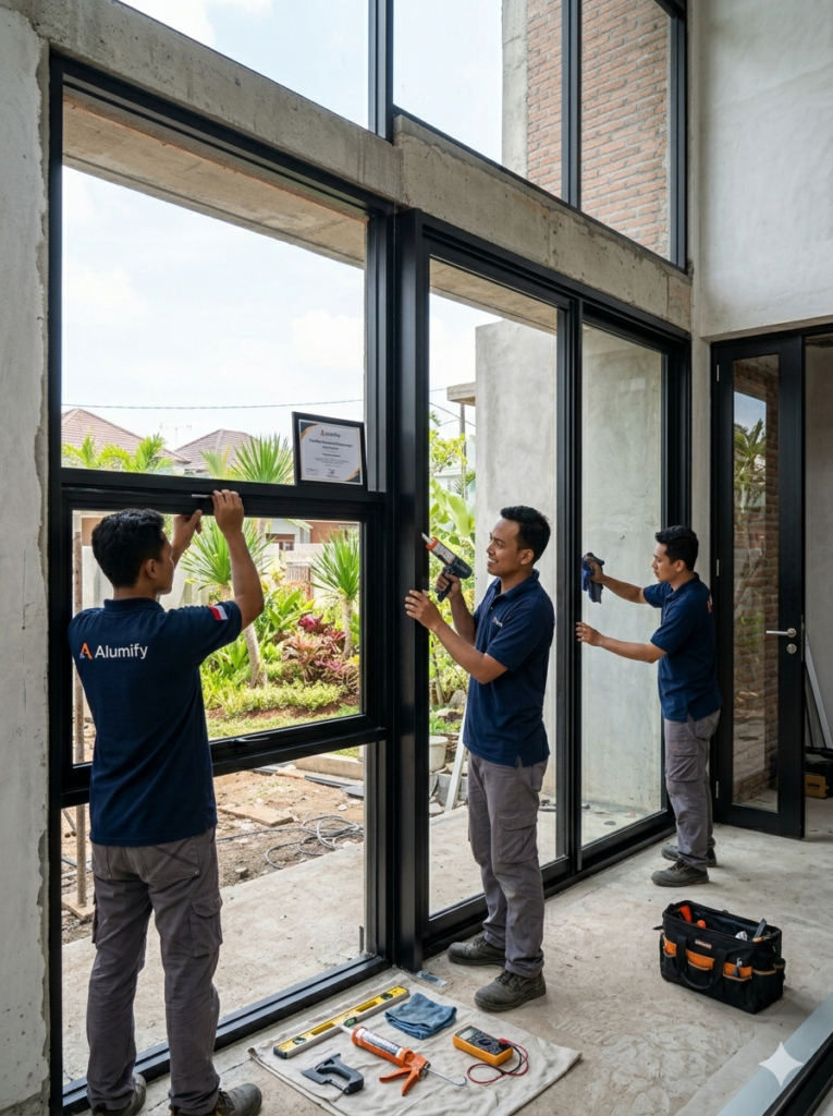 kusen jendela pintu aluminium terdekat jakarta bekasi depok tangerang bogor alumify